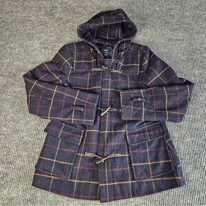 GAP Navy Plaid Utility Jacket Size M
